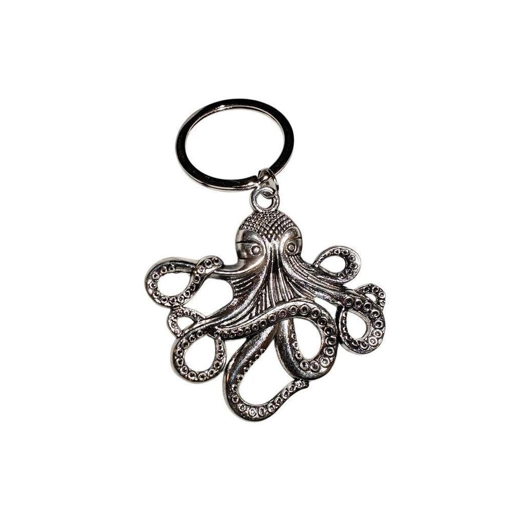 Silver Octopus Keychain